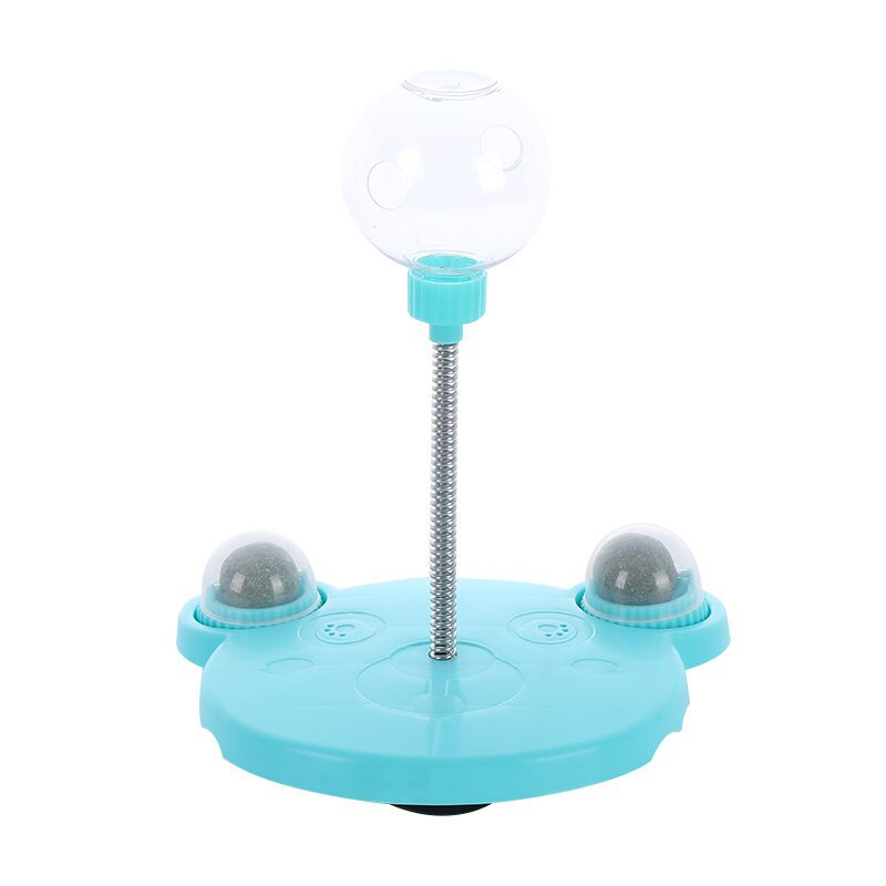 KFX-0714173 Interactive Cat Food Dispenser Ball with Suction Cup Base - Puzzle Toy for Engaging Feeding Play