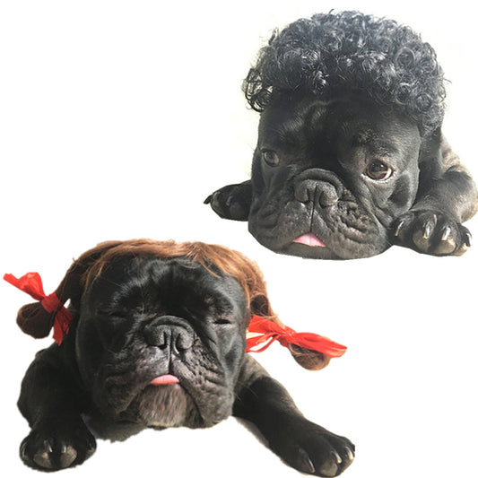 KFX-0715197 Adjustable Elastic Pet Wig for Dogs and Cats - Versatile Styling Options