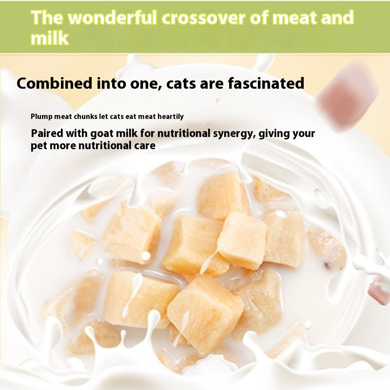 KFX-0716221 Goats' Milk Steamed Meat Dumpling Canned Cat Food - 70g, Multiple Flavors