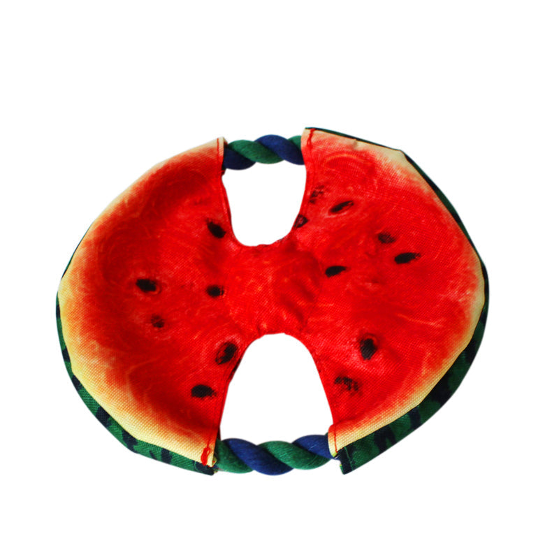 KFX-0717757 Cotton Rope Watermelon Pet Chew Toy for Puppies - Soft and Durable Sounding Design