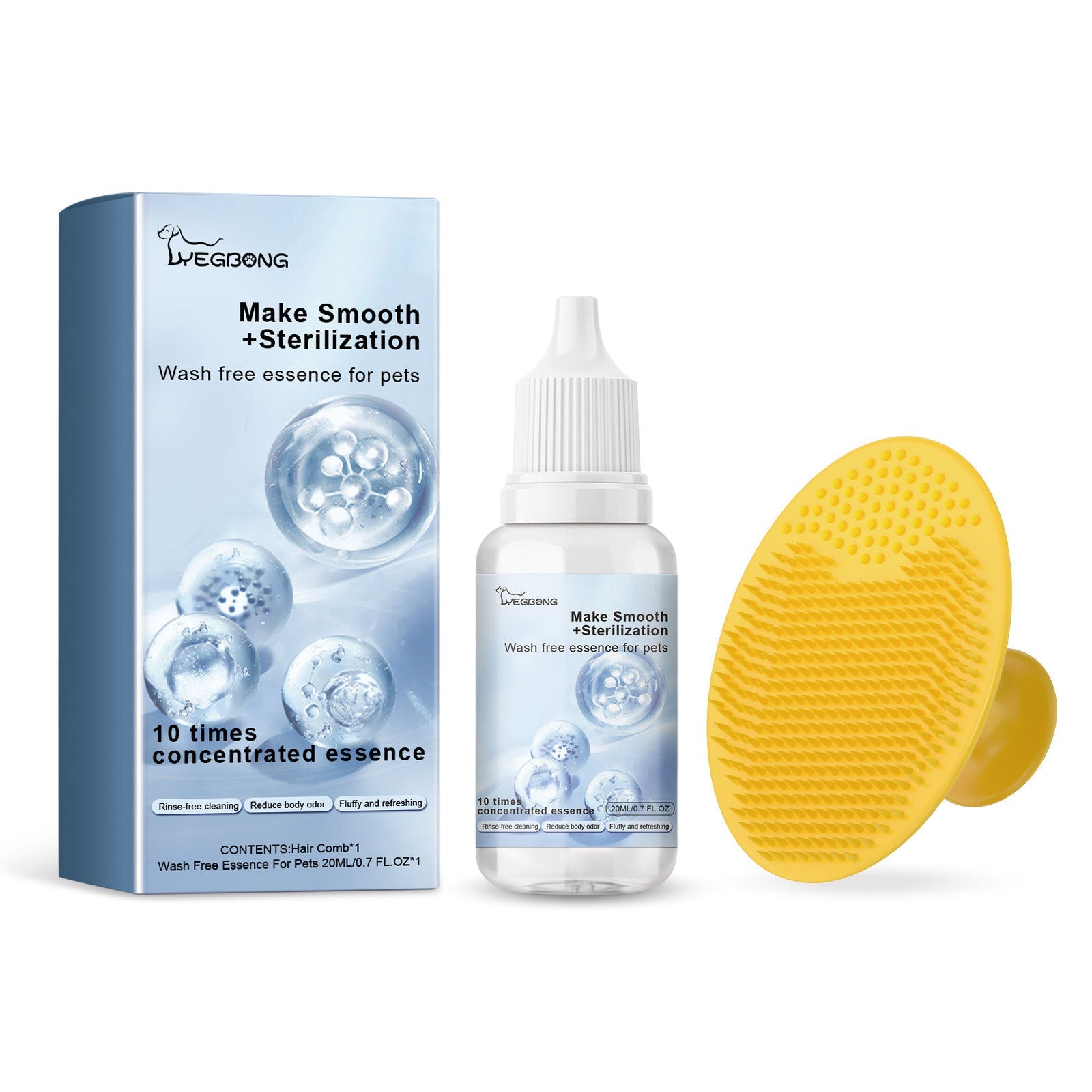 KFX-0718013 Wash-Free Essence for Dogs and Cats - 20ml Bottle with Natural Ingredients
