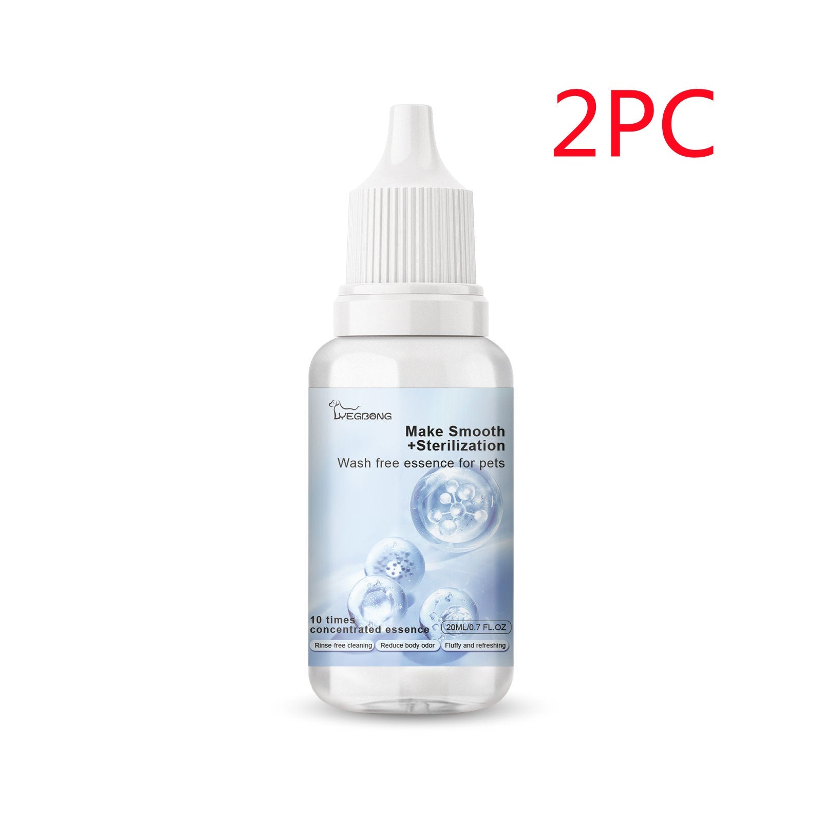KFX-0718013 Wash-Free Essence for Dogs and Cats - 20ml Bottle with Natural Ingredients