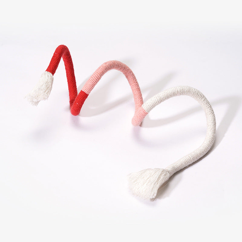 KFX-0720957 Self-Relieving Catnip Rope Toy - Cotton Thread with Vibrant Colors