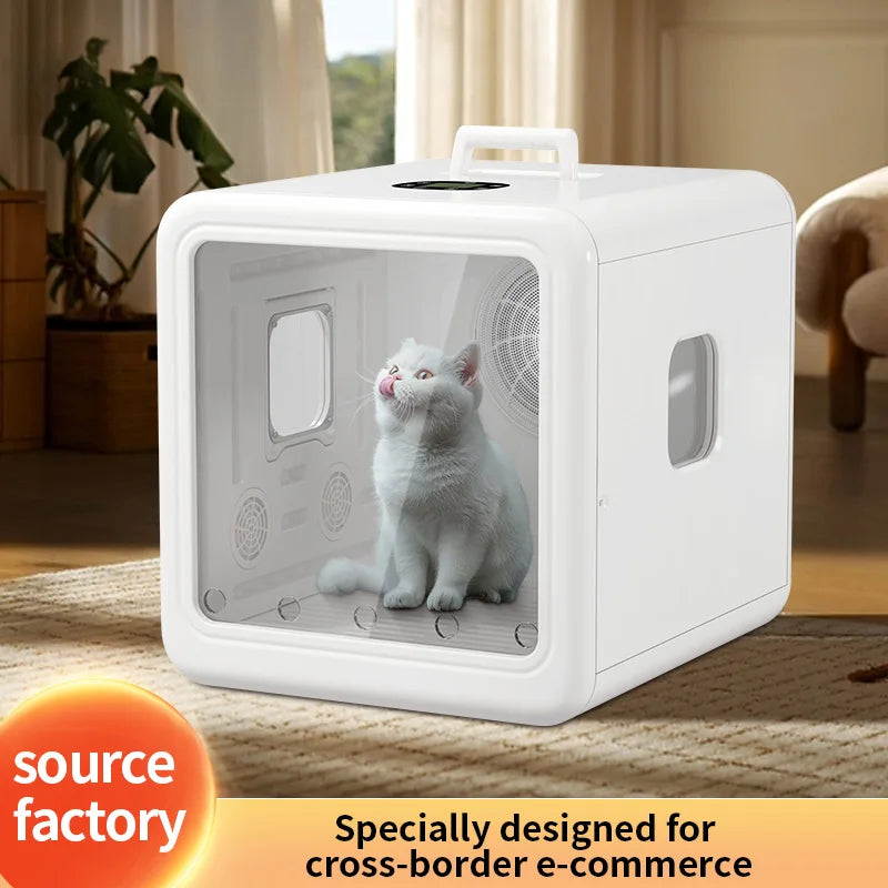 KFX-072339 Eco-Friendly 70L Pet Hair Drying Cabinet for Cats and Small Animals - Low Noise, Multiple Time Settings