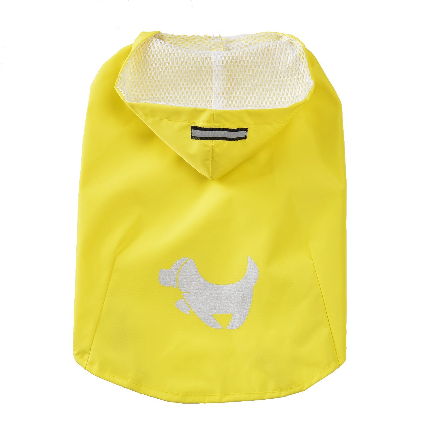 KFX-0723517 Puppy Print Raincoat for Dogs - Waterproof and Lightweight, Available in Yellow, Blue, Pink Sizes S to XL