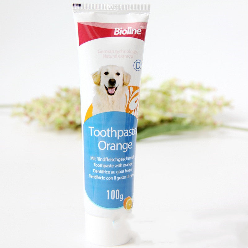KFX-0723773 Natural Dog Toothpaste - Beef, Mint & Orange Flavors for Dental Care and Fresh Breath
