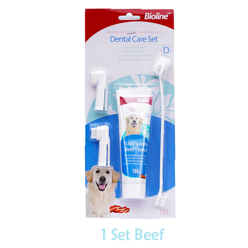 KFX-0723773 Natural Dog Toothpaste - Beef, Mint & Orange Flavors for Dental Care and Fresh Breath