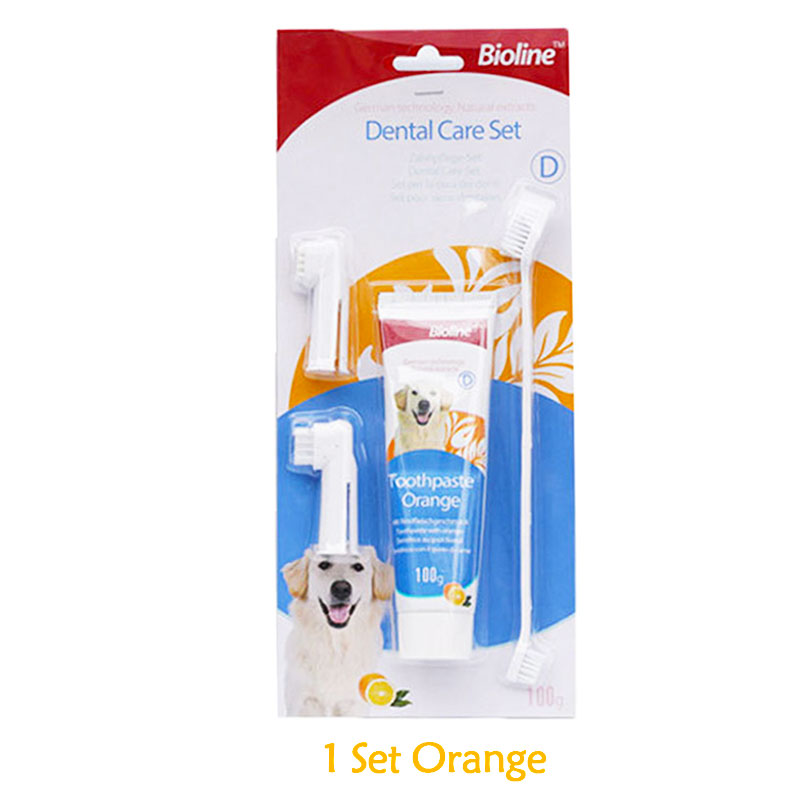 KFX-0723773 Natural Dog Toothpaste - Beef, Mint & Orange Flavors for Dental Care and Fresh Breath