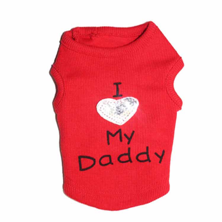 KFX-0724285 Dog Mom and Dad Casual Pet Vest in Various Colors and Sizes