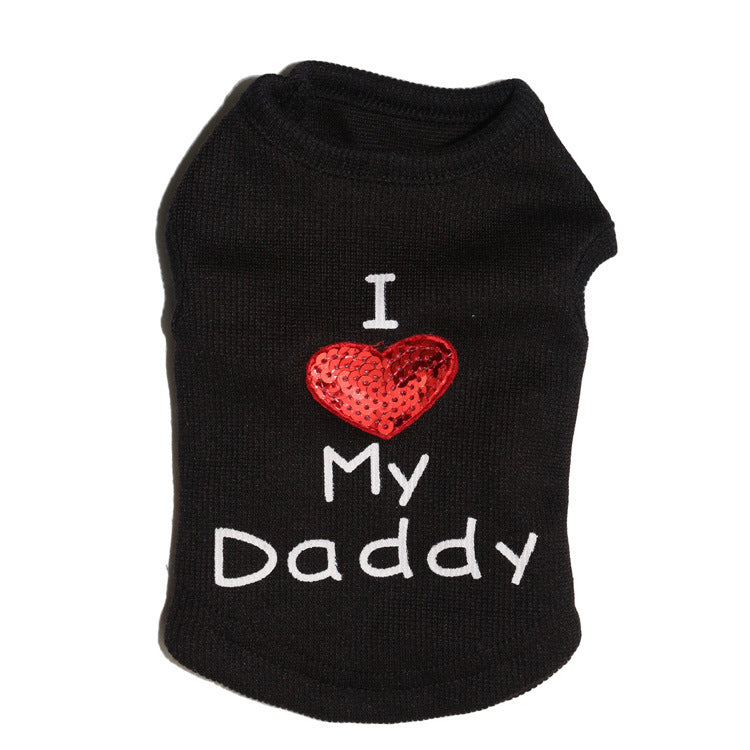 KFX-0724285 Dog Mom and Dad Casual Pet Vest in Various Colors and Sizes