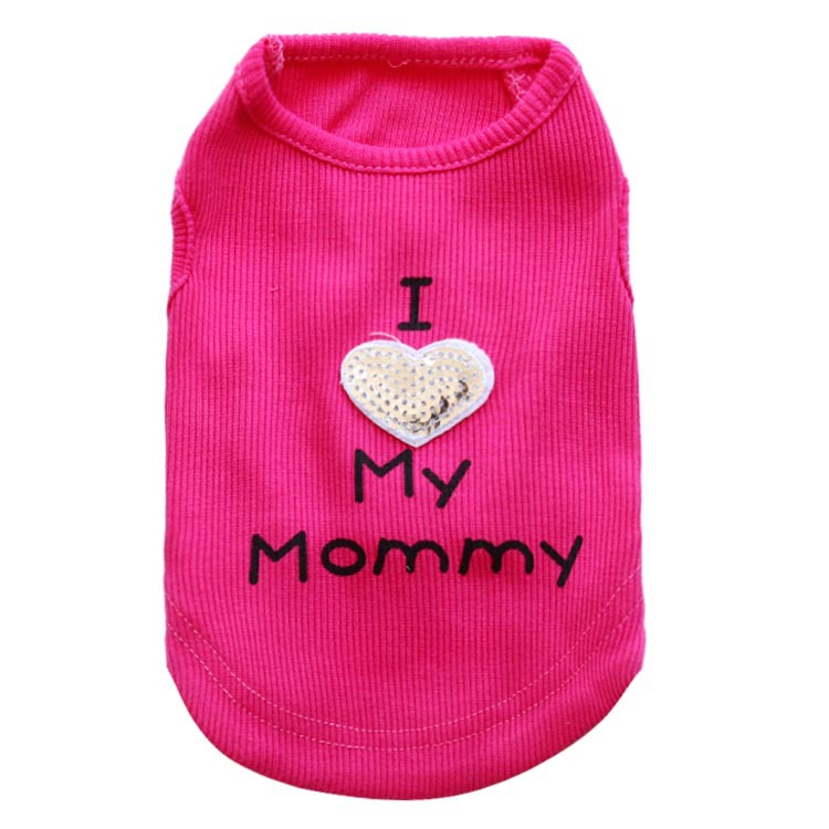KFX-0724285 Dog Mom and Dad Casual Pet Vest in Various Colors and Sizes
