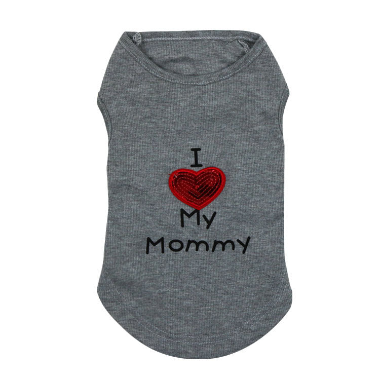 KFX-0724285 Dog Mom and Dad Casual Pet Vest in Various Colors and Sizes