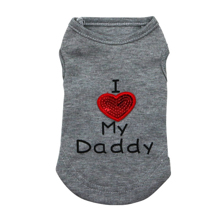 KFX-0724285 Dog Mom and Dad Casual Pet Vest in Various Colors and Sizes