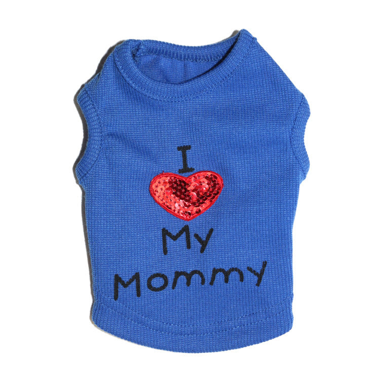KFX-0724285 Dog Mom and Dad Casual Pet Vest in Various Colors and Sizes