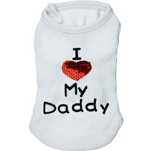 KFX-0724285 Dog Mom and Dad Casual Pet Vest in Various Colors and Sizes