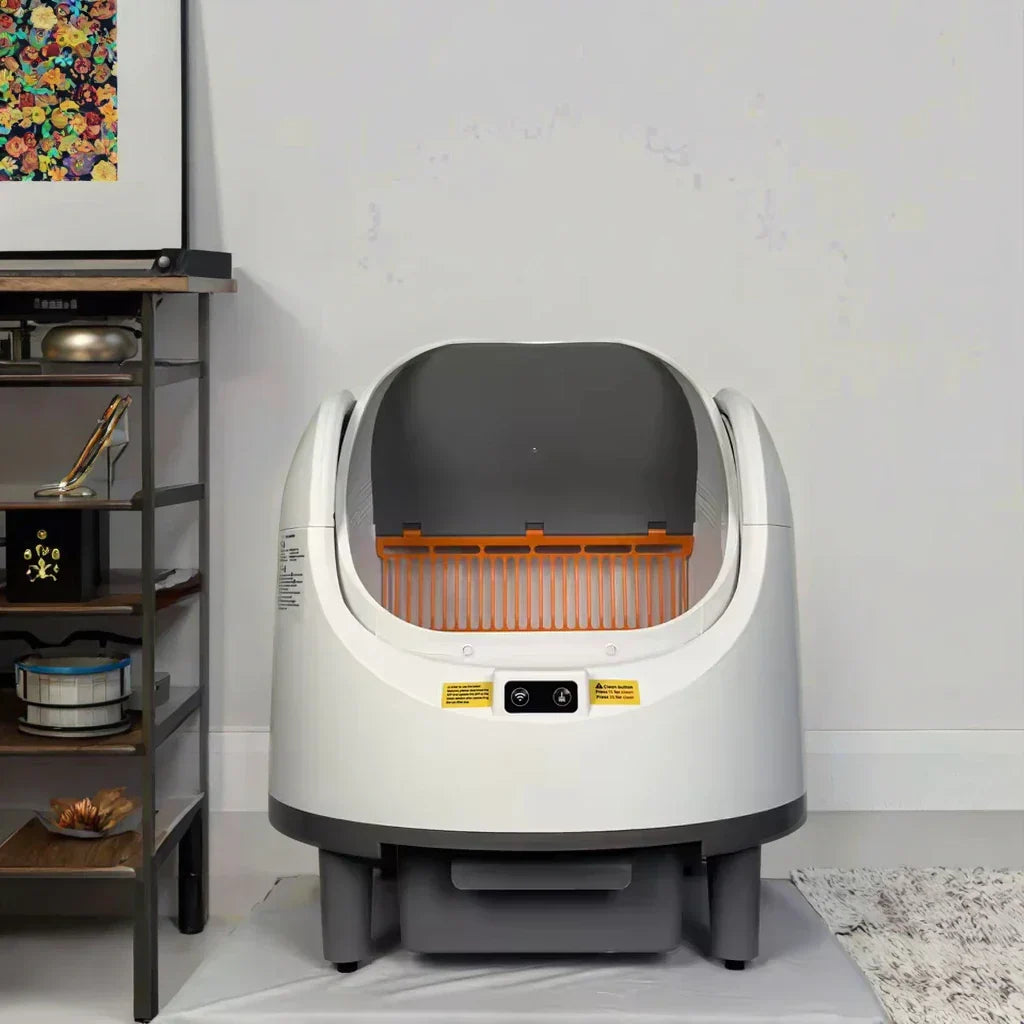 KFX-072531 Smart Cat Litter Box with Dual Channel Automatic Cleaning and UV Deodorizing - 68L Capacity