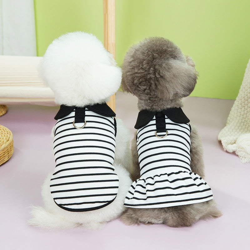 KFX-0726461 Casual Pet T-shirt and Skirt Set for Dogs - Various Sizes Available