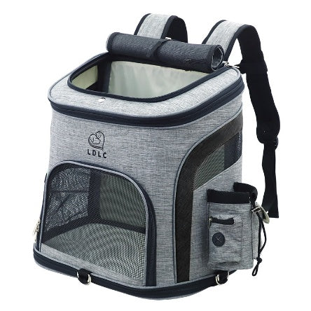 KFX-0728125 Pet Carrier Backpack for Small Pets - Durable Nylon, Breathable, 20kg Capacity - Available in Gray, Green, Orange, Blue