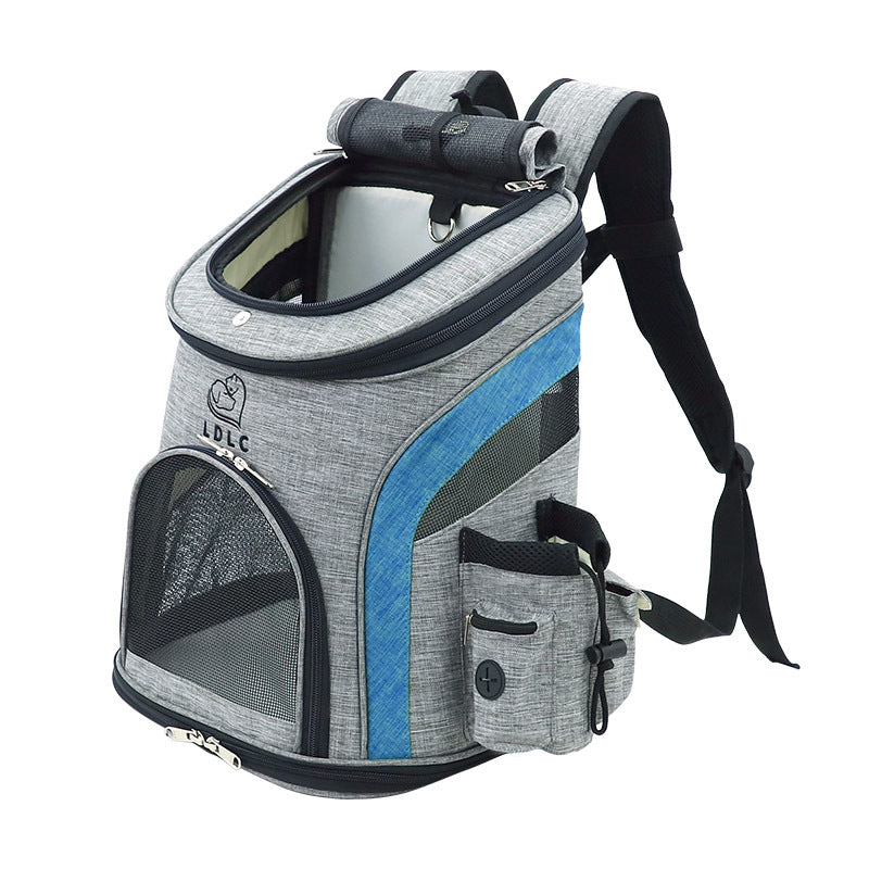 KFX-0728125 Pet Carrier Backpack for Small Pets - Durable Nylon, Breathable, 20kg Capacity - Available in Gray, Green, Orange, Blue
