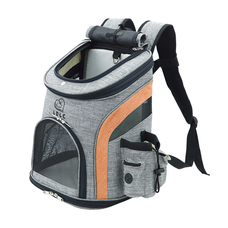KFX-0728125 Pet Carrier Backpack for Small Pets - Durable Nylon, Breathable, 20kg Capacity - Available in Gray, Green, Orange, Blue