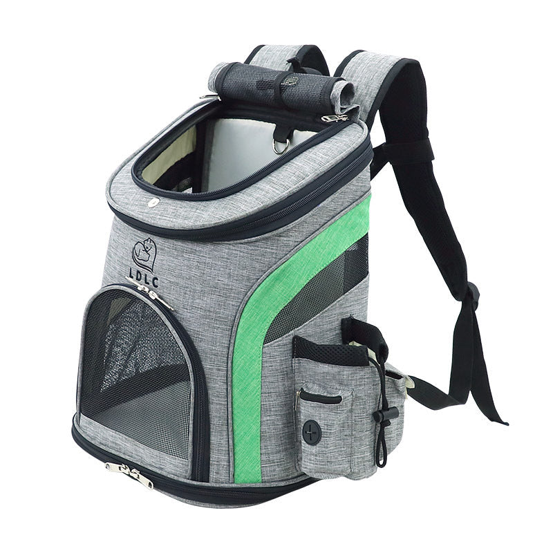 KFX-0728125 Pet Carrier Backpack for Small Pets - Durable Nylon, Breathable, 20kg Capacity - Available in Gray, Green, Orange, Blue