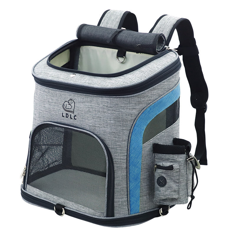 KFX-0728125 Pet Carrier Backpack for Small Pets - Durable Nylon, Breathable, 20kg Capacity - Available in Gray, Green, Orange, Blue