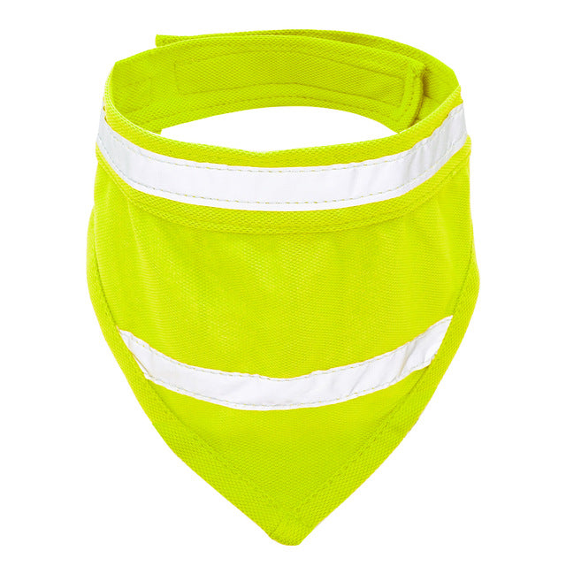 KFX-0729277 Reflective Fluorescent Triangle Scarf in Bright Yellow and Orange, Available in S, M, L Sizes