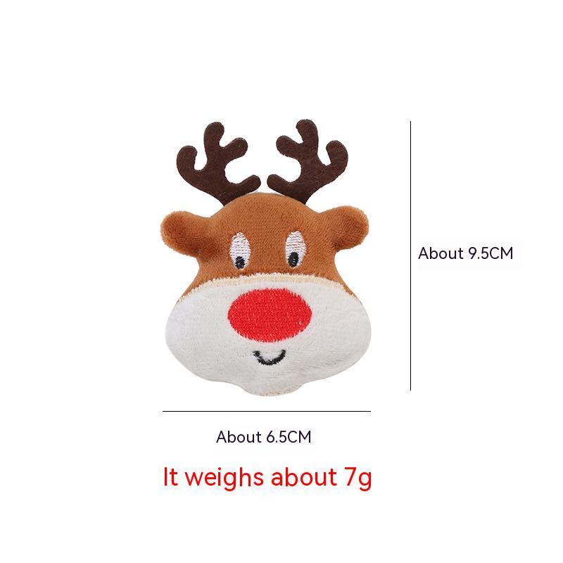 KFX-0731325 Christmas Plush Catnip Toys - Santa Claus, Gingerbread Man, and Elk