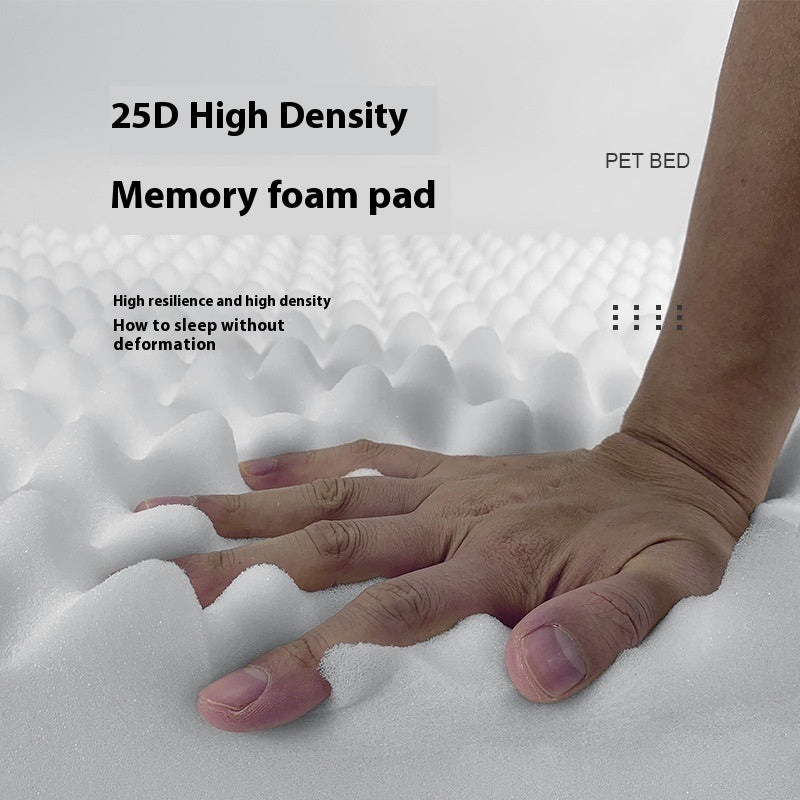 KFX-0731709 Waterproof Dog Kennel Bed - Removable Memory Sponge Cushion in Milky White