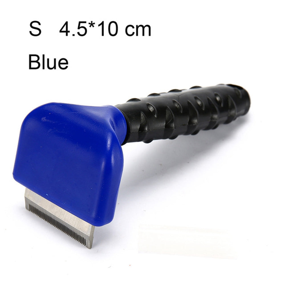 KFX-0733245 Eco-Friendly Pet Comb for Dogs and Cats – Blue & Yellow Travel Brush for All Sizes