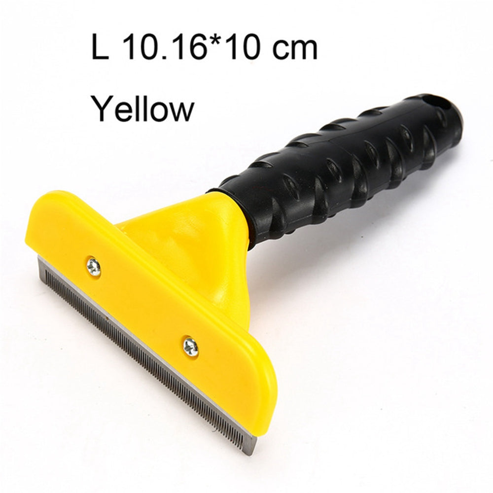 KFX-0733245 Eco-Friendly Pet Comb for Dogs and Cats – Blue & Yellow Travel Brush for All Sizes