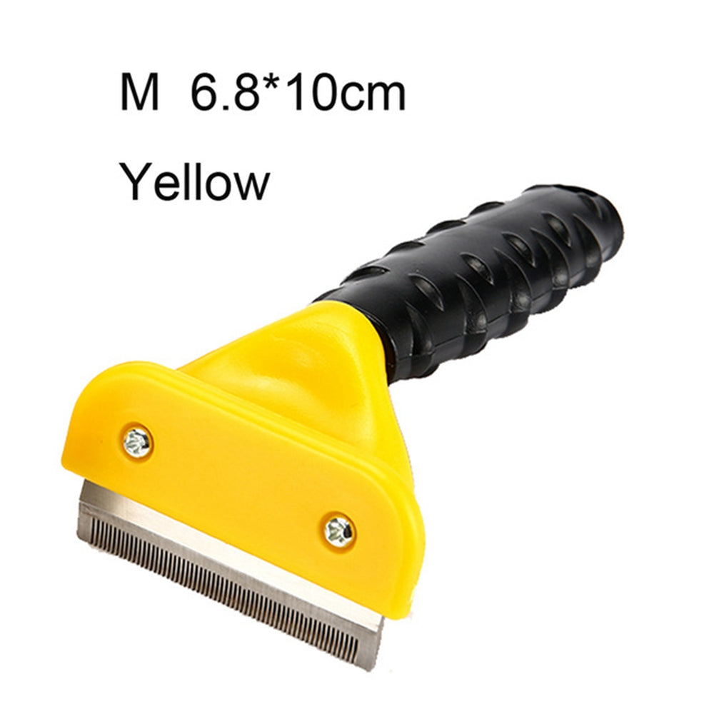 KFX-0733245 Eco-Friendly Pet Comb for Dogs and Cats – Blue & Yellow Travel Brush for All Sizes