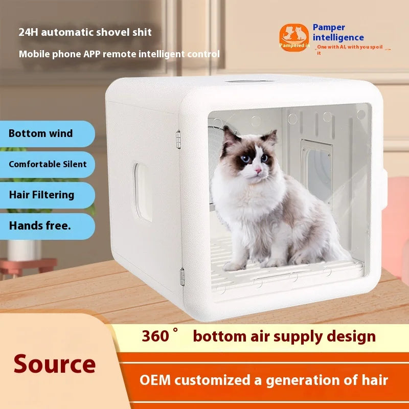 KFX-073491 Portable Automatic Pet Dryer for Dogs and Cats - Eco-Friendly Water Blower for Bathing and Grooming