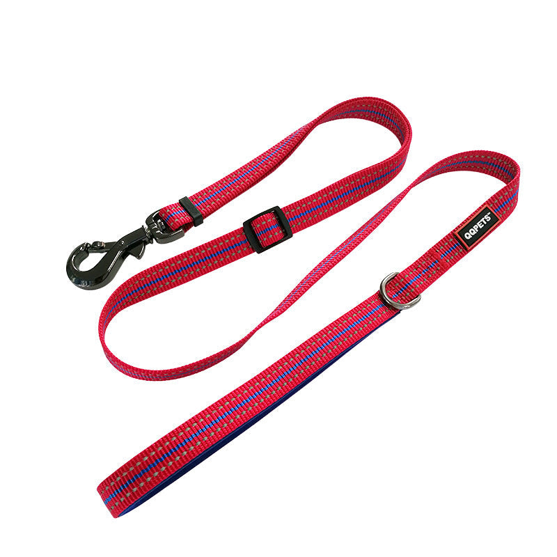 KFX-0739389 Luminous Nylon Reflective Pet Collar Leash with Multi-Flash Modes