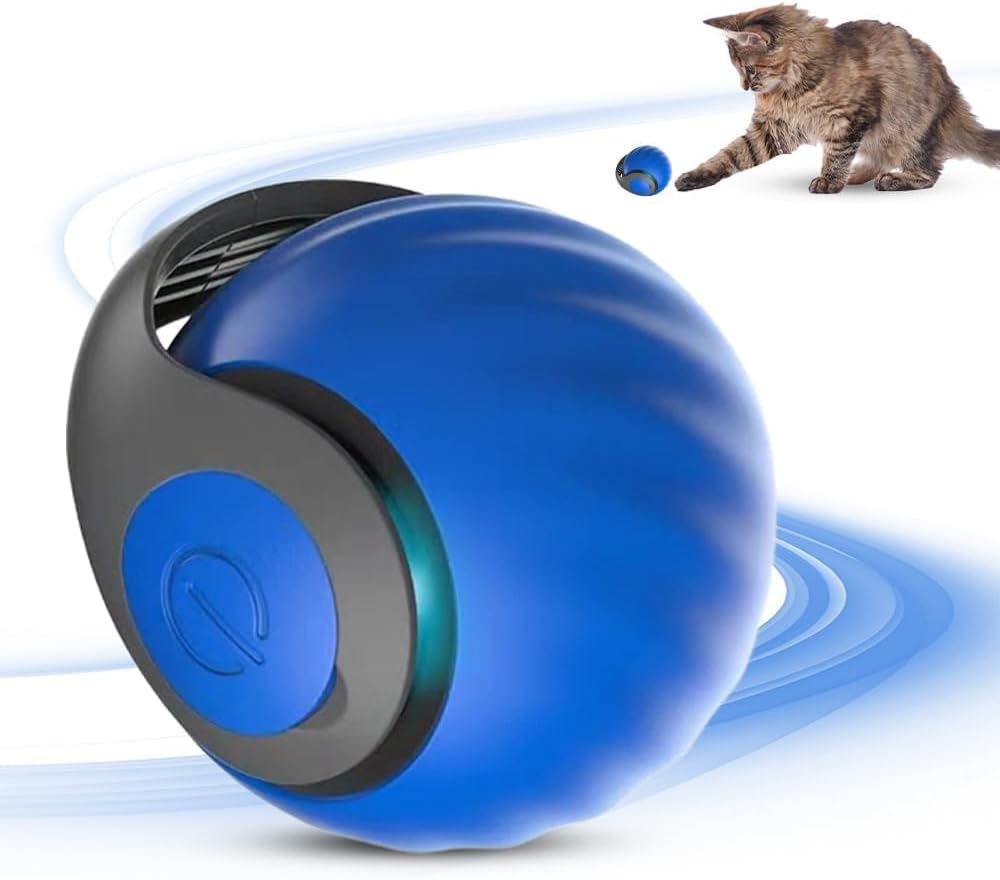 KFX-0740669 Self-Rolling Interactive Cat and Dog Toy Ball - Rechargeable, Durable, and Easy to Clean
