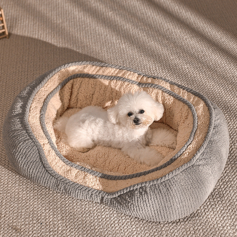 KFX-0741437 Kennel Four Seasons Dog Bed for Small to Medium Dogs - Gray Fabric Mat