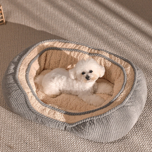 KFX-0741437 Kennel Four Seasons Dog Bed for Small to Medium Dogs - Gray Fabric Mat