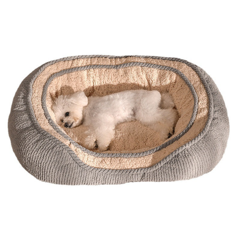 KFX-0741437 Kennel Four Seasons Dog Bed for Small to Medium Dogs - Gray Fabric Mat