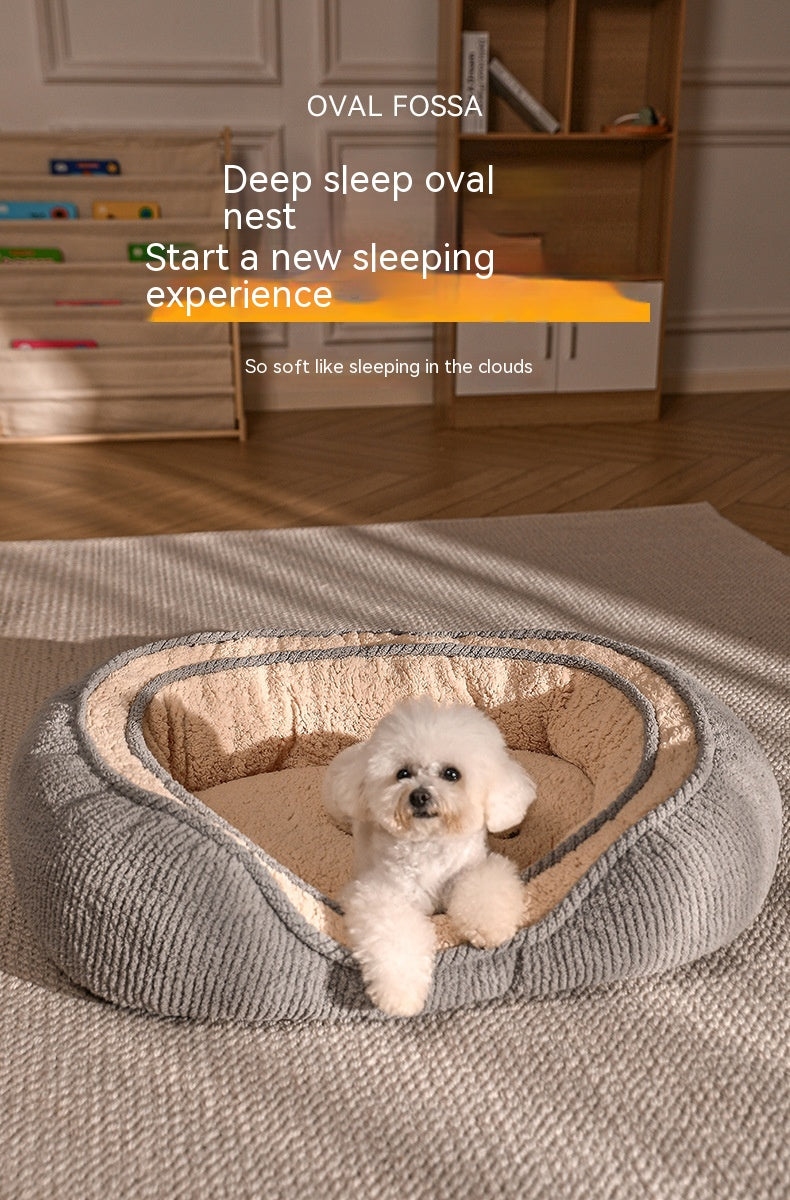 KFX-0741437 Kennel Four Seasons Dog Bed for Small to Medium Dogs - Gray Fabric Mat