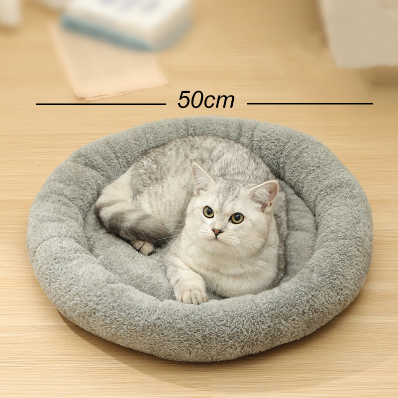 KFX-0743229 All-Season Warm Honey Pot Pet Bed - Soft Crystal Fabric with Double-Layer Insulation, Cozy Sponge Cotton Filling, Available in Multiple Colors