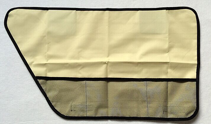 KFX-0745021 Car Door Protection Mat - Anti-Scratch Oxford Cloth Dog Pad, Black/Grey/Beige, 72x40CM, 2pcs