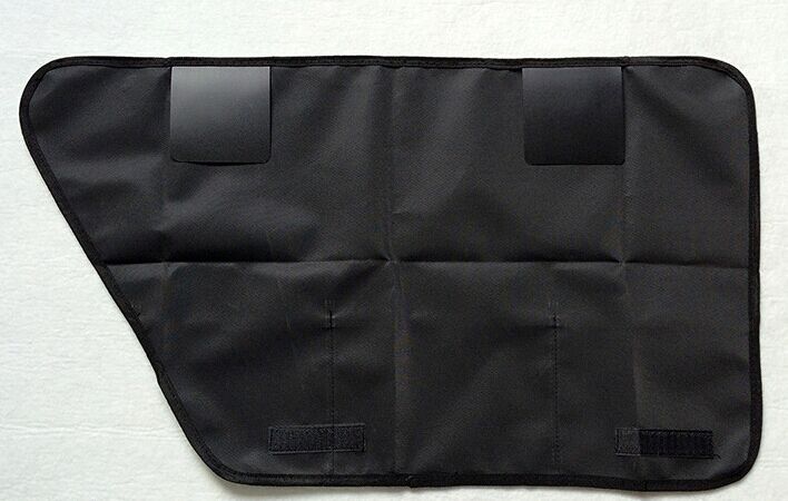 KFX-0745021 Car Door Protection Mat - Anti-Scratch Oxford Cloth Dog Pad, Black/Grey/Beige, 72x40CM, 2pcs