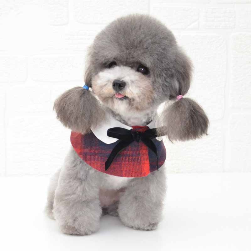 KFX-0745405 Pet Shawl Bow Tie Bib - Stylish Cloth Accessory in Various Colors and Sizes