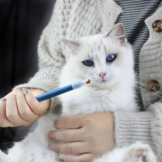 KFX-0749117 Pet Medicine Feeder Syringe for Cats and Dogs - Push Dispenser for Easy Medication and Liquid Delivery
