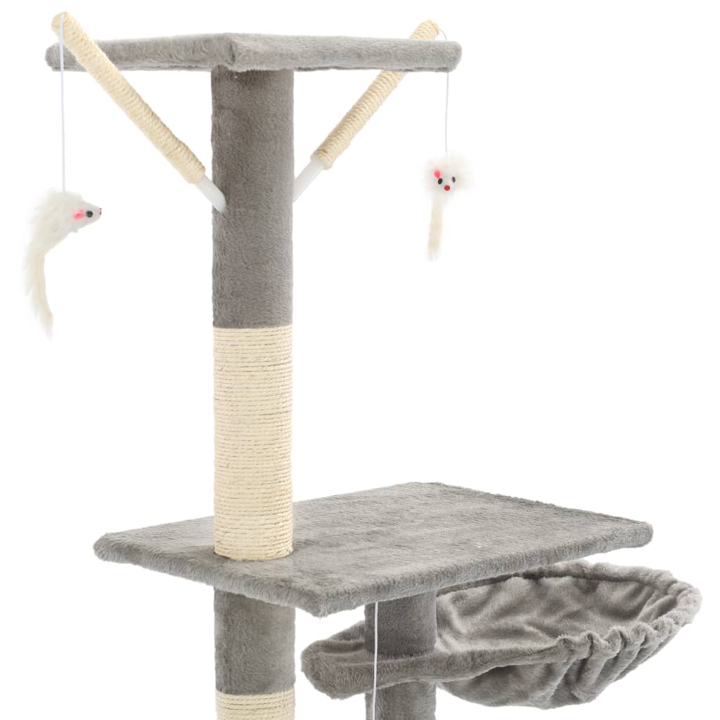 KFX-0752189 Luxury Cat Tree with Sisal Scratching Posts and Cozy Hiding Houses, 230-250 cm