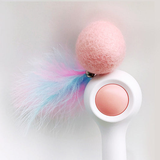 KFX-0753725 Gravity Cat Stick Toy with 1.5m Line and 40mm Wool Ball