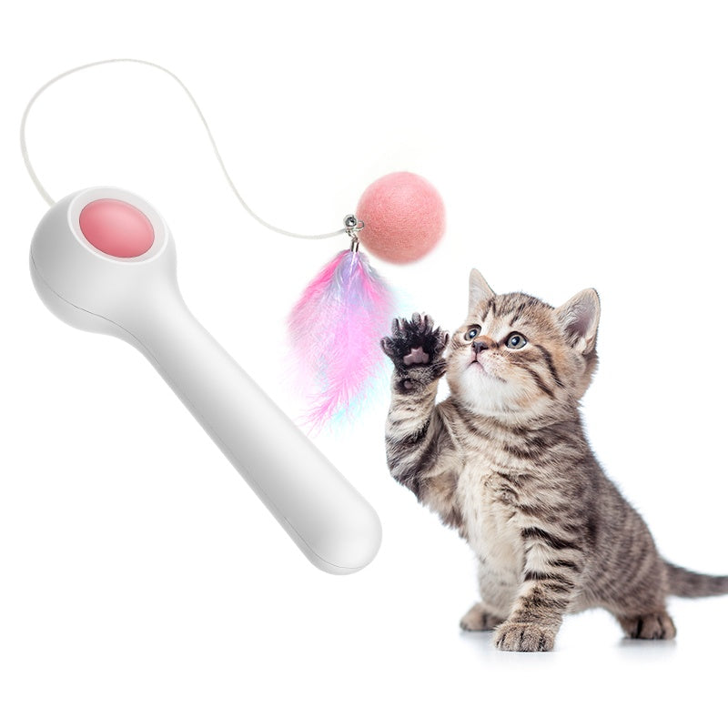 KFX-0753725 Gravity Cat Stick Toy with 1.5m Line and 40mm Wool Ball