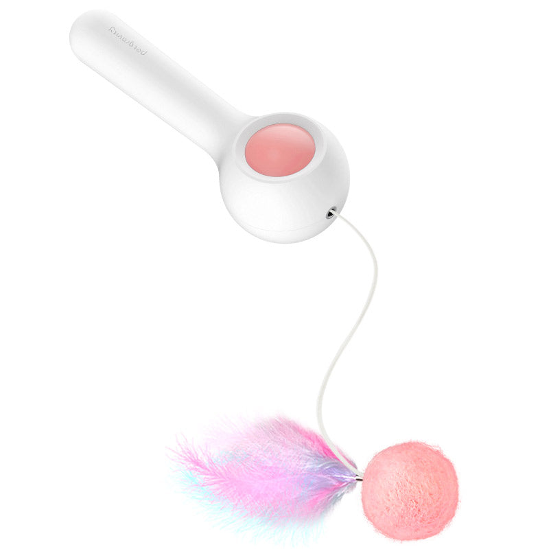 KFX-0753725 Gravity Cat Stick Toy with 1.5m Line and 40mm Wool Ball