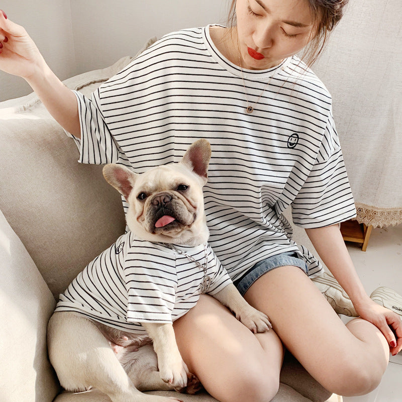 KFX-0753981 Casual Washed Cotton Two-Legged Clothing for Puppies and Pets