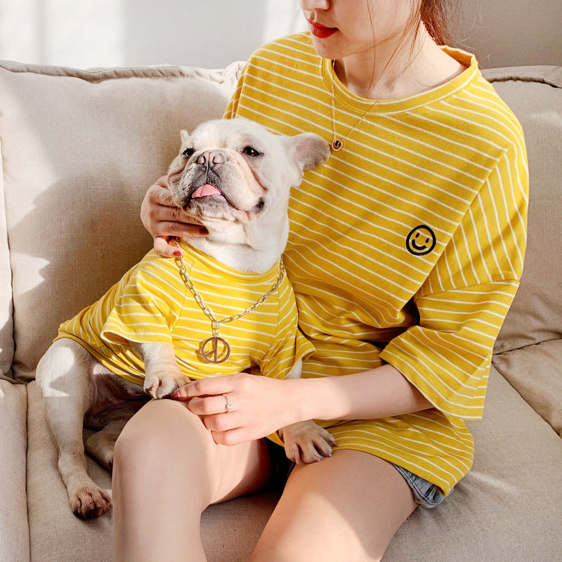 KFX-0753981 Casual Washed Cotton Two-Legged Clothing for Puppies and Pets